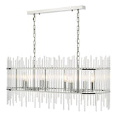 Finola 8 Bar  Light Chrome and glass Dar lighting